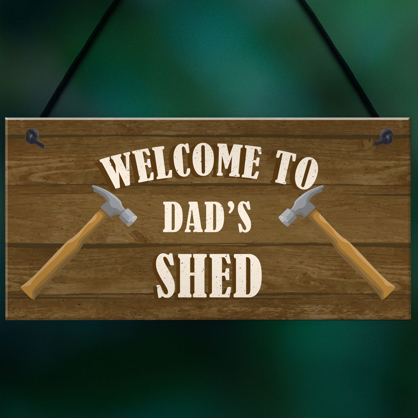 PERSONALISED Shed Sign Wood Effect Man Cave Tool Shed Sign