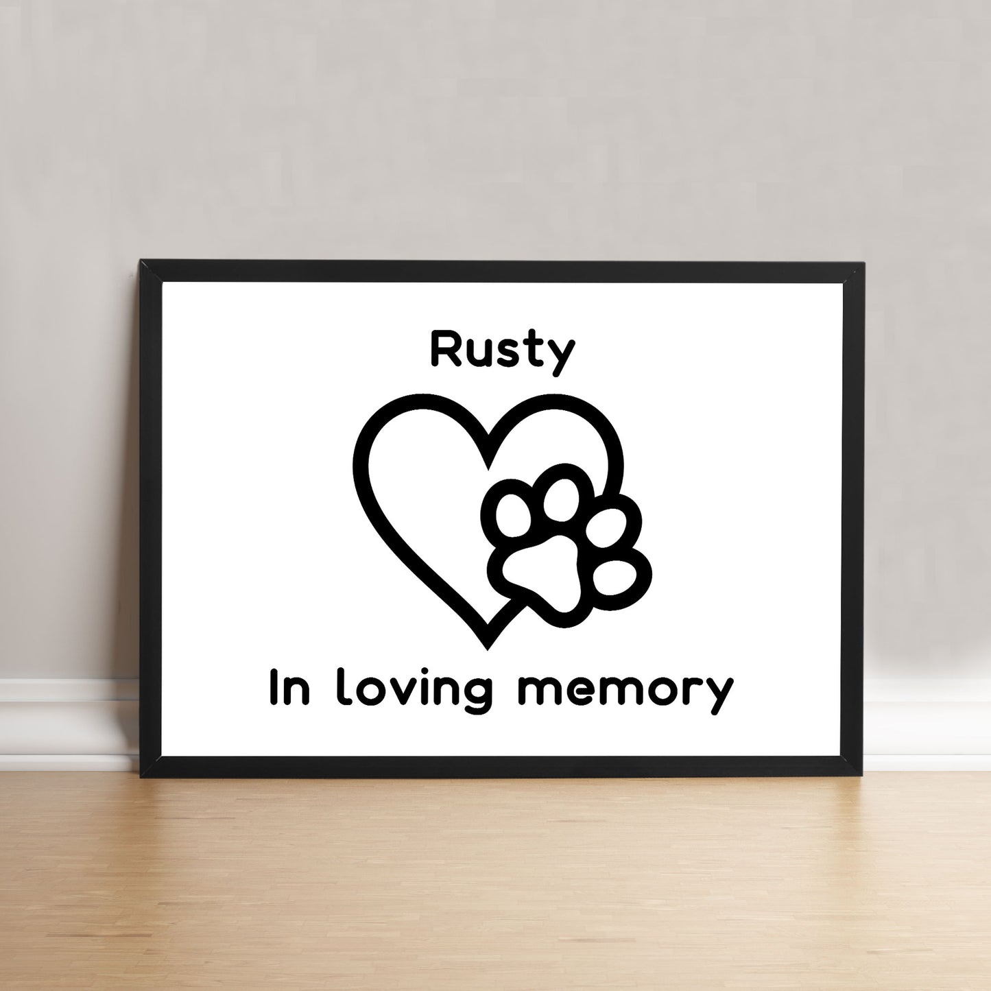 Personalised In Loving Memory Of Cat Dog Pet Framed Print