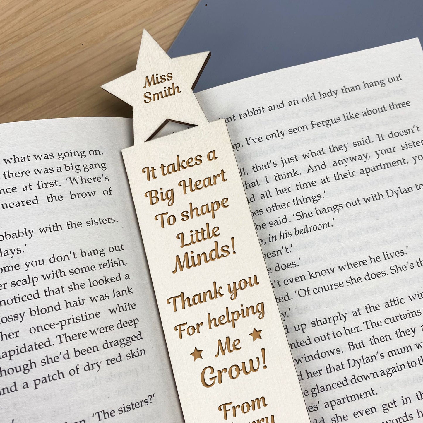 Teacher Thank You Gift Personalised Engraved Bookmark