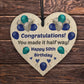 50th Birthday Gifts for Men Unique Wooden Heart Best 50th Gift