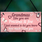 Grandma Keepsake Gift For Birthday Christmas Xmas Hanging Plaque