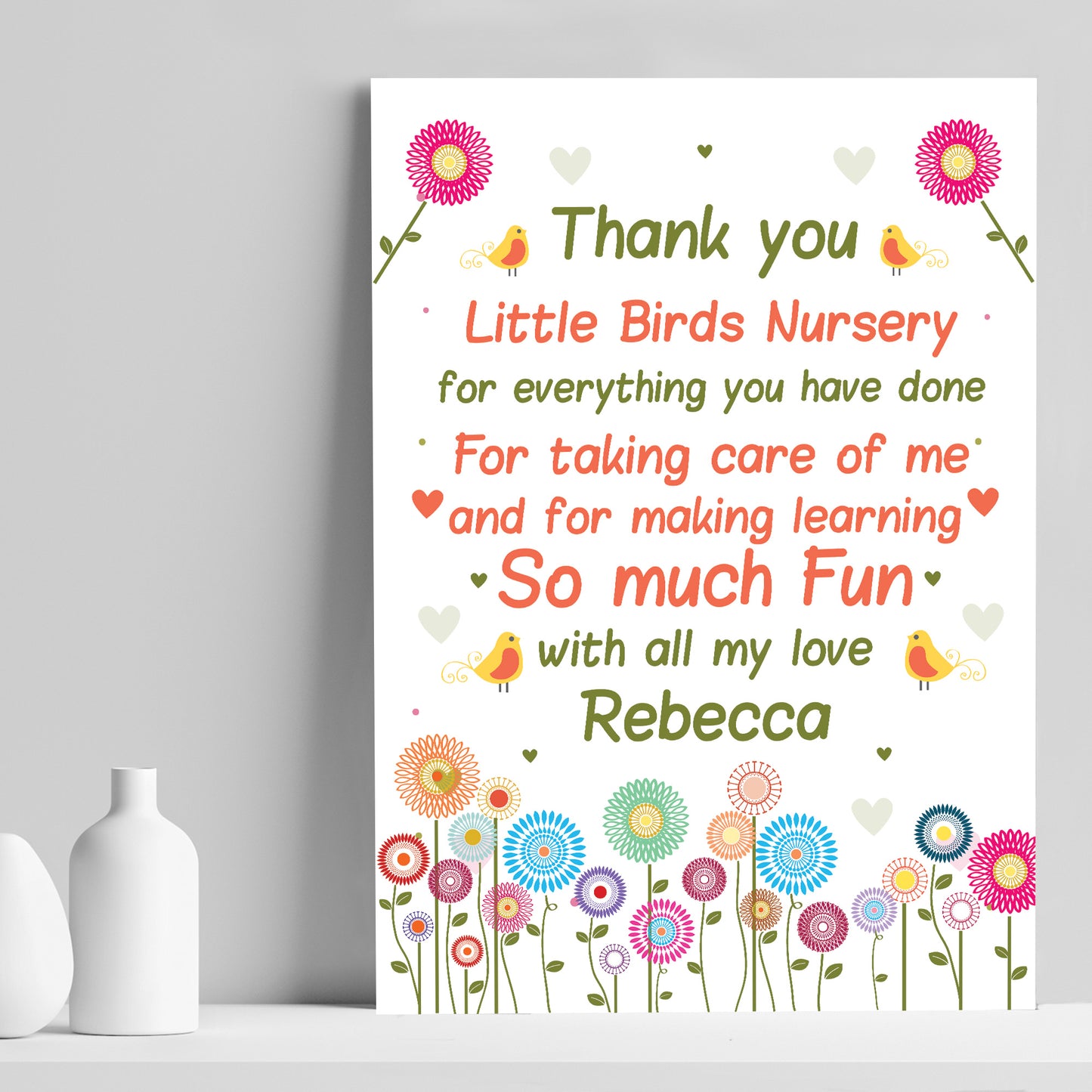 Personalised Leaving Nursery Pre School Gift Thank You Teacher