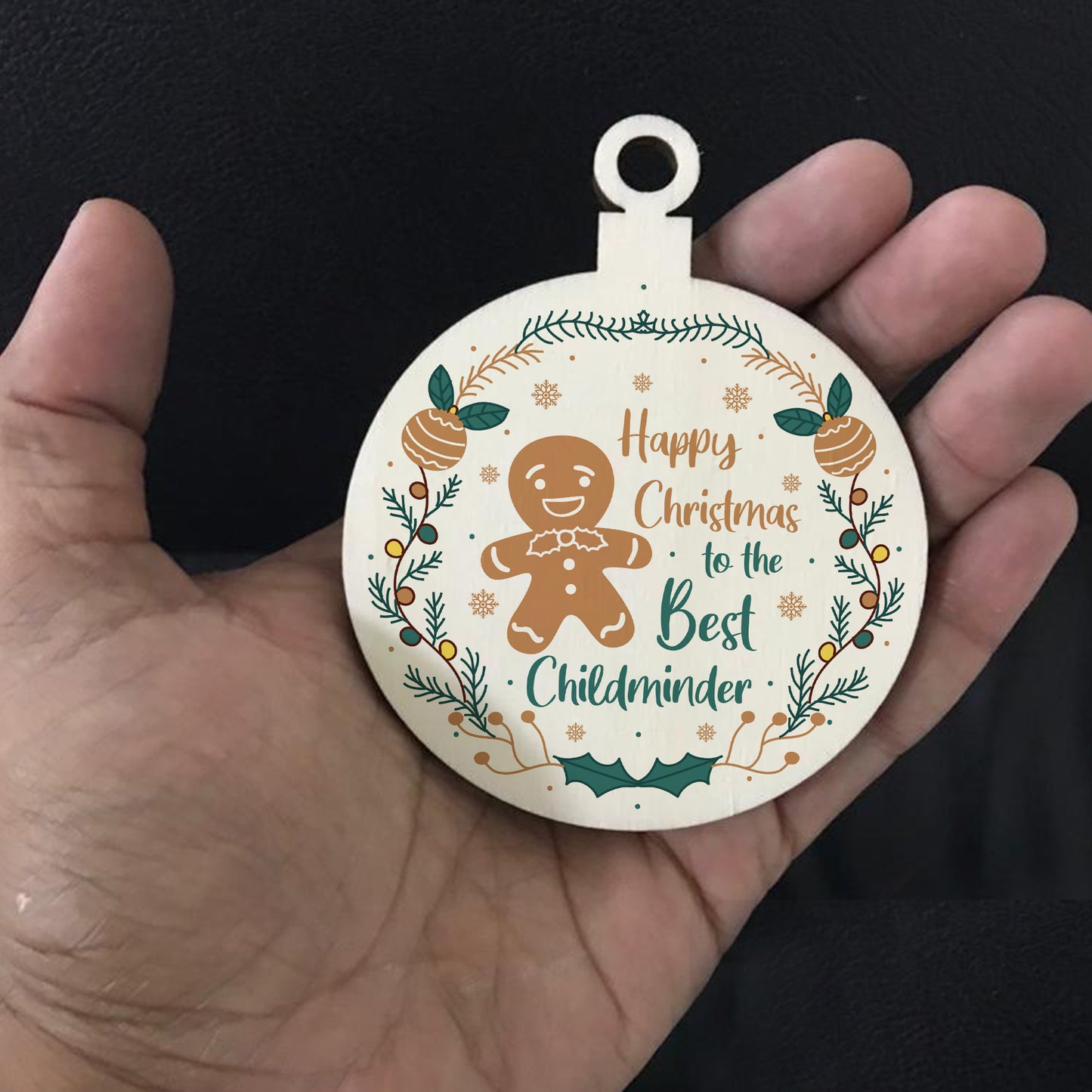 Childminder Gift For Christmas Gingerbread Design Thank You Gift