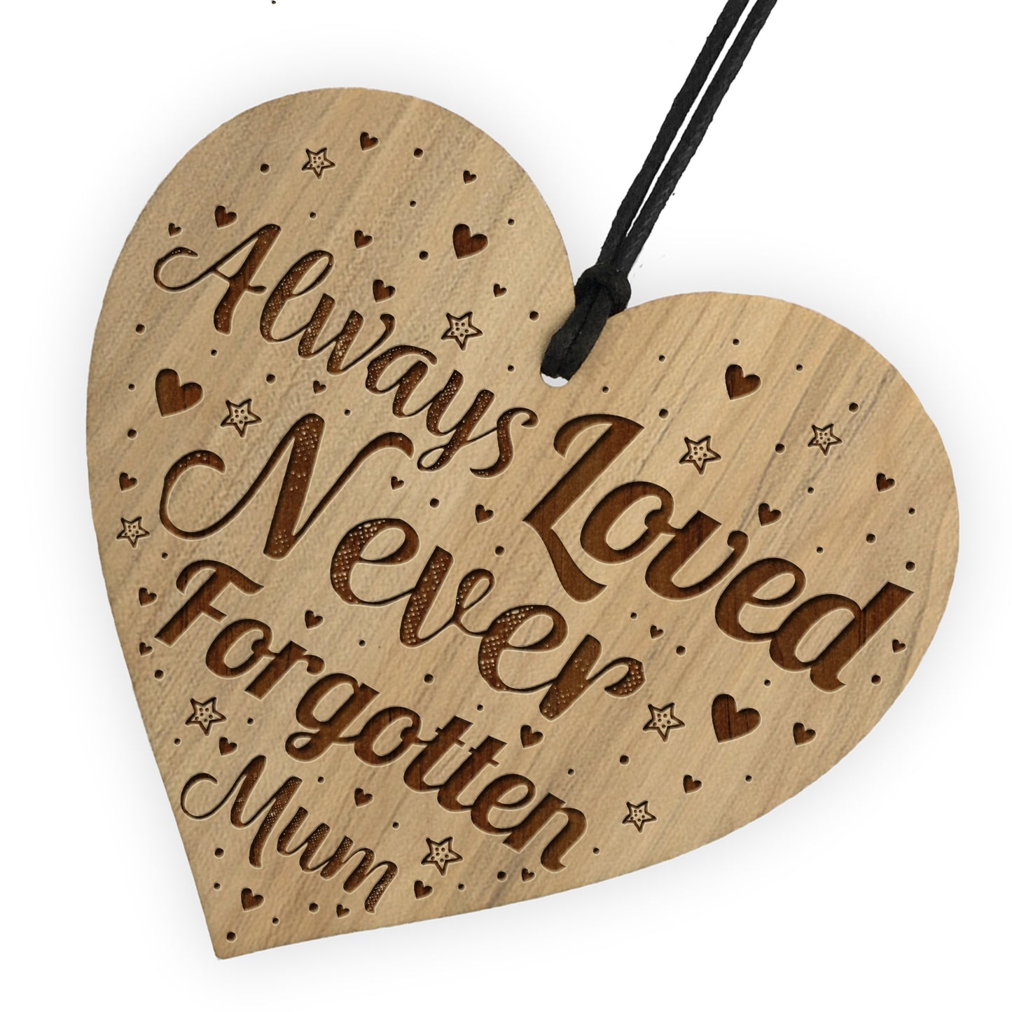 Mum Garden Memorial Sign Engraved Hanging Heart Christmas Decor