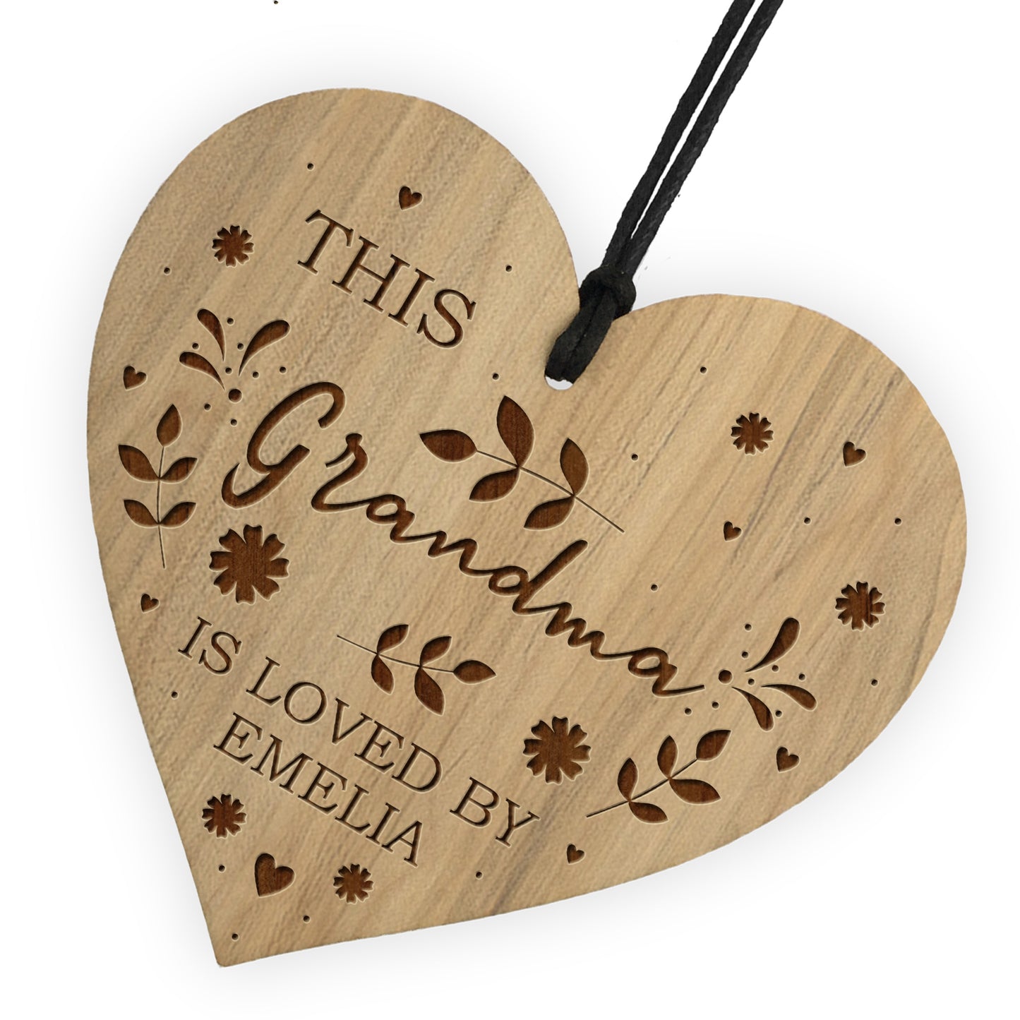 Grandma Gifts For Birthday Christmas Personalised Engraved Heart