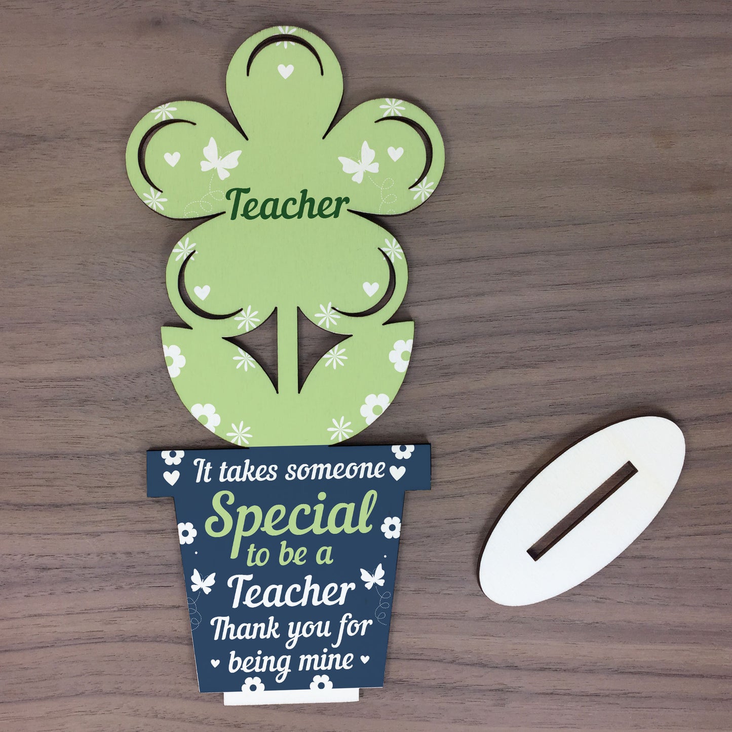 Gift For Teacher Wood Flower Thank You Teacher Gift Leaving Gift