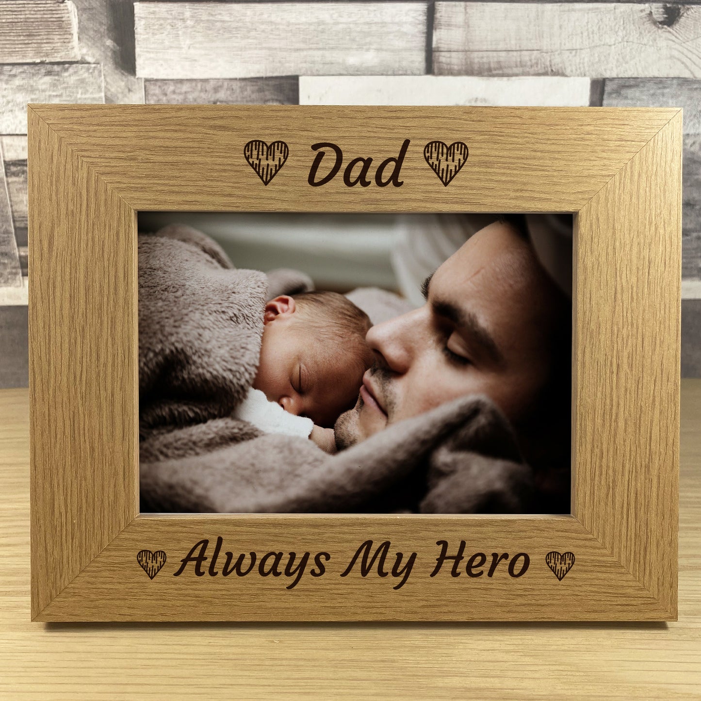 Fathers Day Gift For Dad Novelty Wooden Photo Frame Birthday