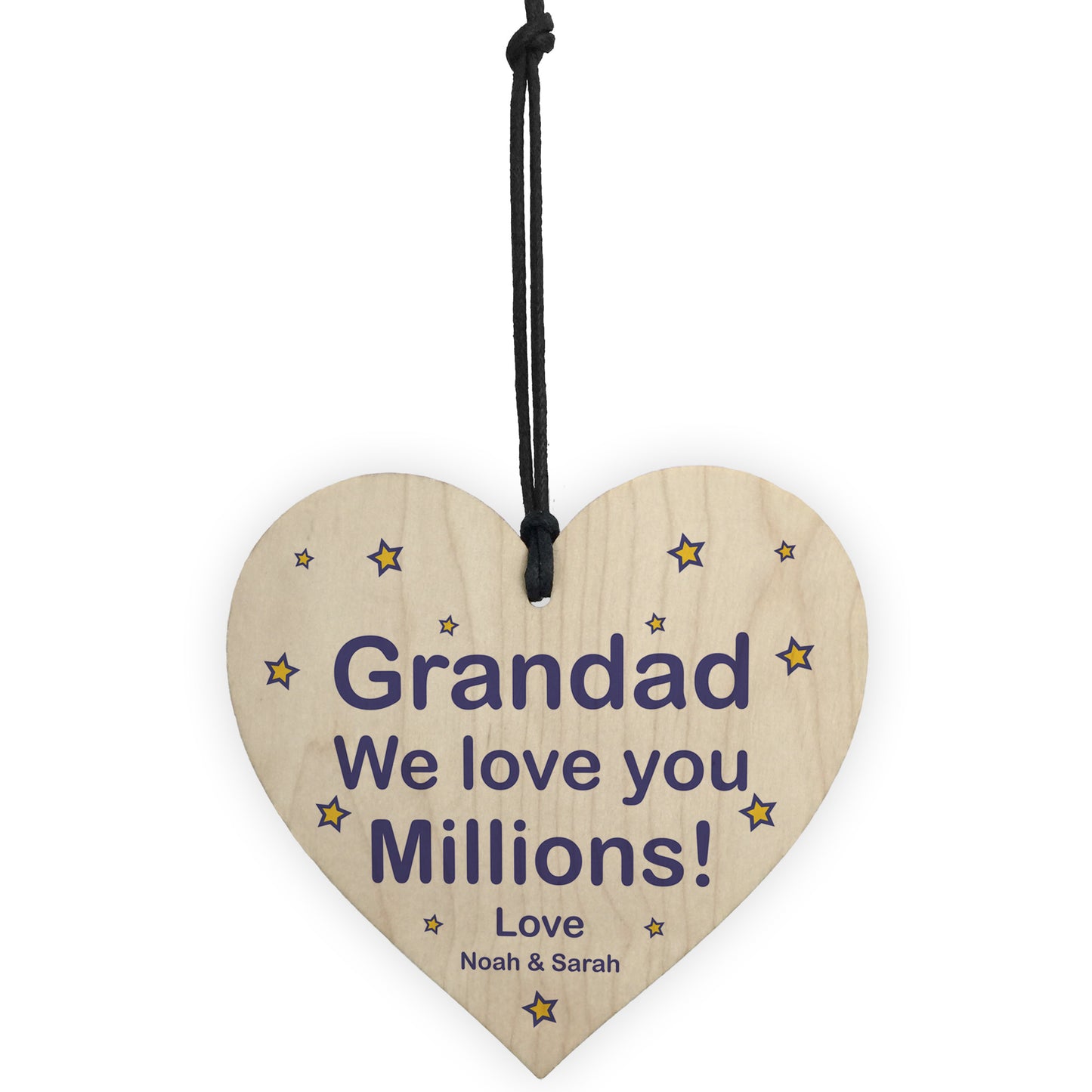 Gifts For Grandad Personalised Wood Heart Fathers Day Birthday