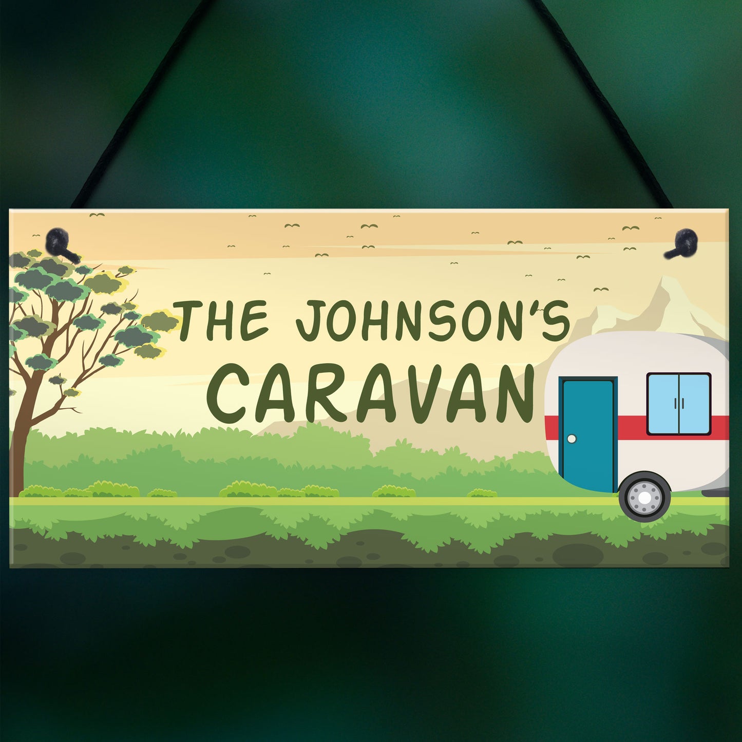 Personalised Caravan Motorhome Accessories Novelty Hanging Sign