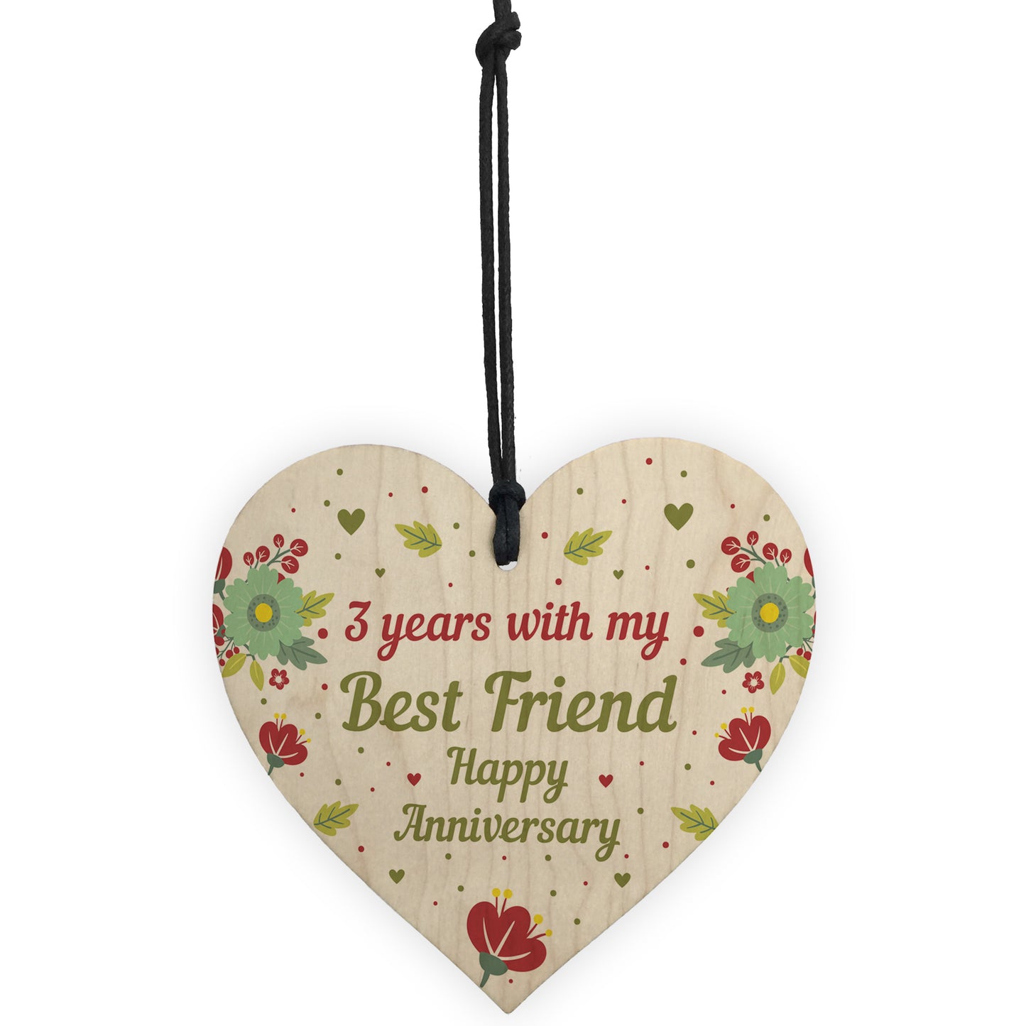 3rd Wedding Anniversary Gift For Husband Wife Wooden Heart Gifts