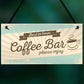 Coffee Bar Hanging Wall Plaque Home Decor Kitchen Cafe Sign