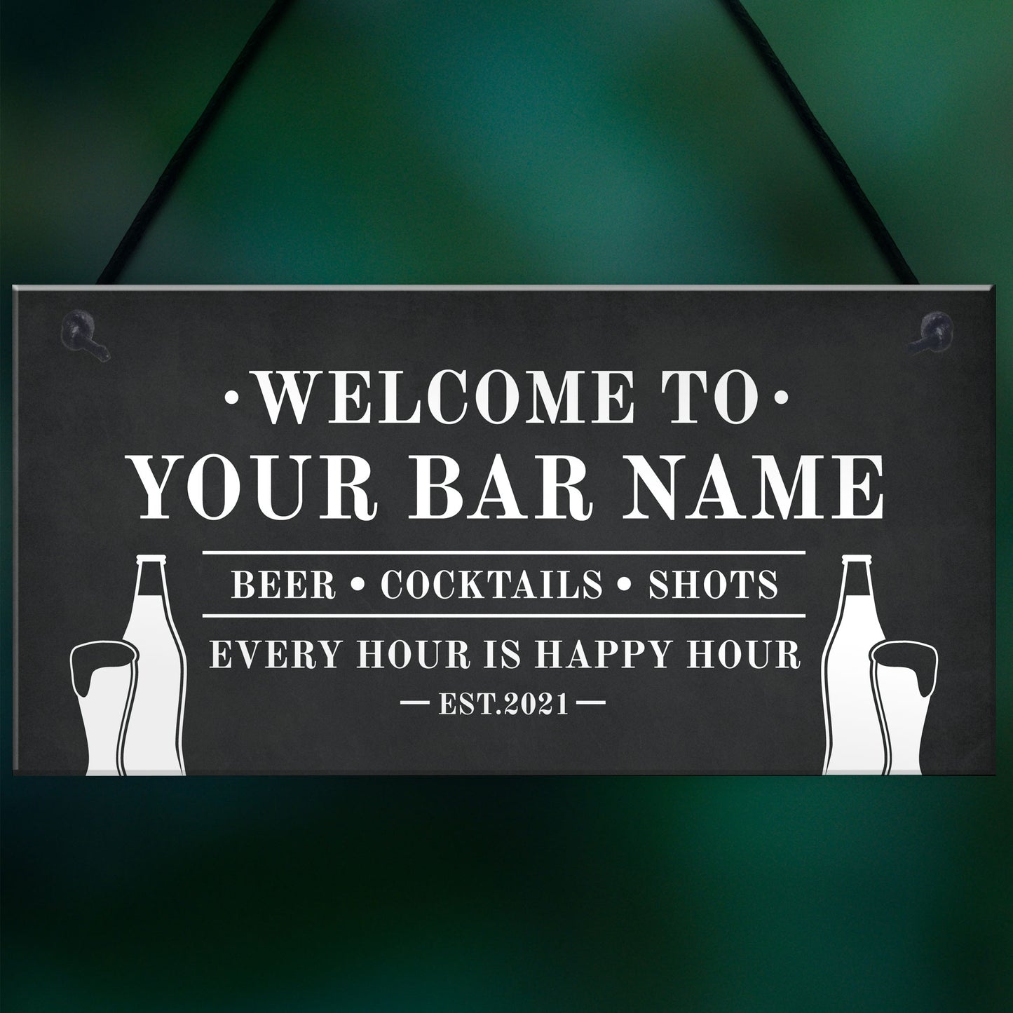 FUNNY PERSONALISED Bar Sign Hanging Man Cave Shed Garage