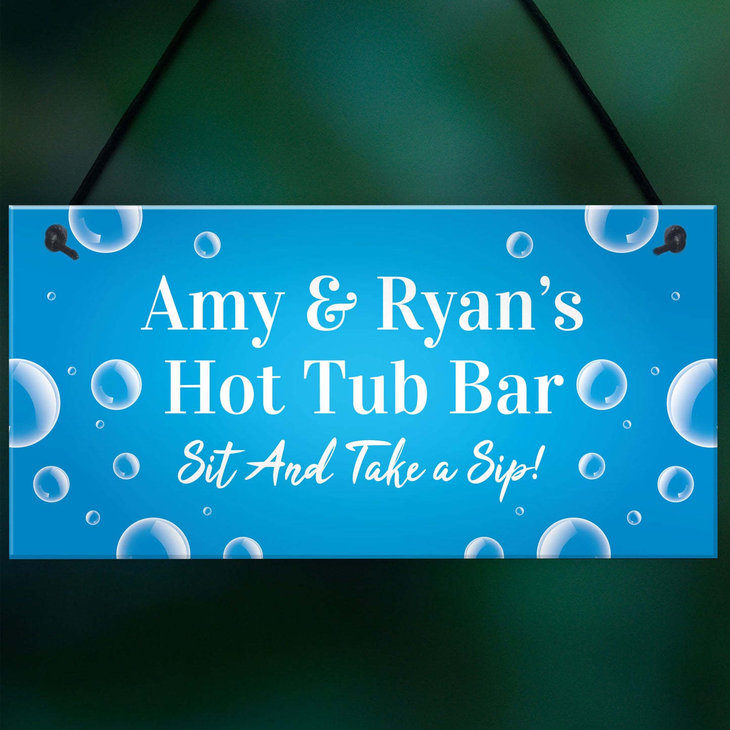 Personalised Hot Tub Bar Signs Novelty Home Bar Garden Sign Hot