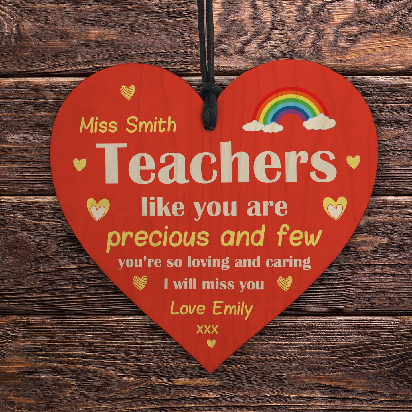 Personalised Leaving Gift For Teacher Precious And Few Thank You