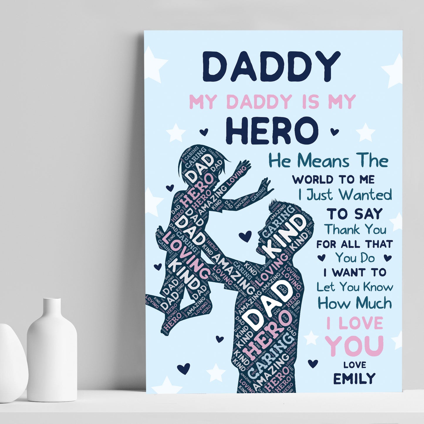 PERSONALISED Daddy Dad Grandad Fathers Day Gifts from Daughter