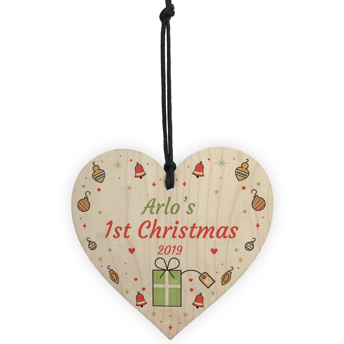 1st Christmas Gift For Boy Girl Babys First Xmas Bauble Heart