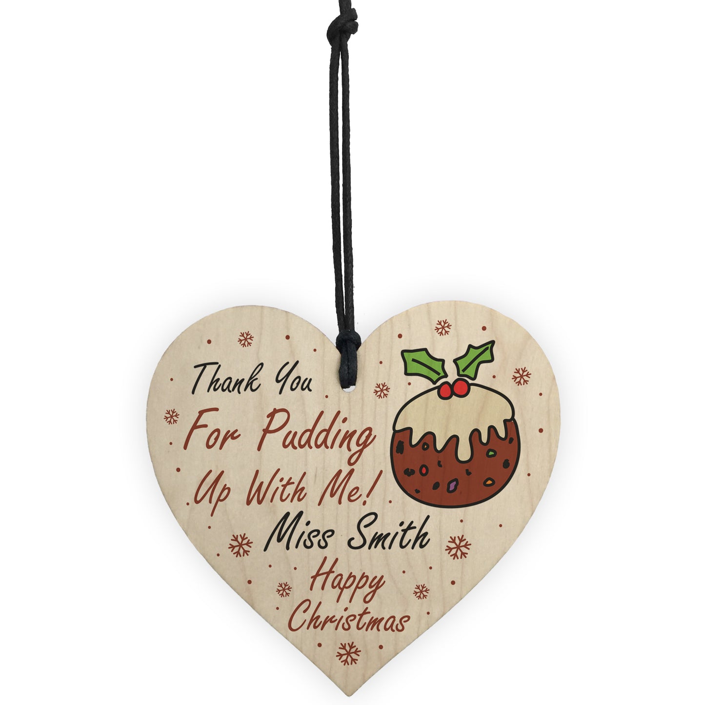 Novelty Hanging Christmas Tree Decoration Personalised Teacher