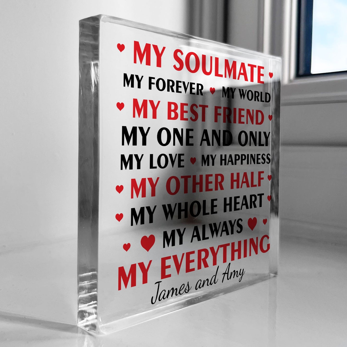 Soulmate Gifts Husband And Wife Gifts Personalised Block