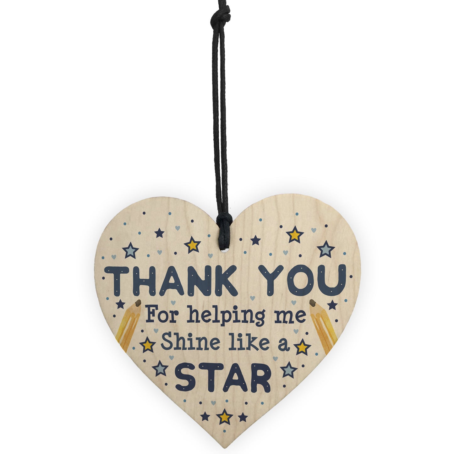 Thank You Wood Heart Gift For Teacher Assistant Nursery Teacher