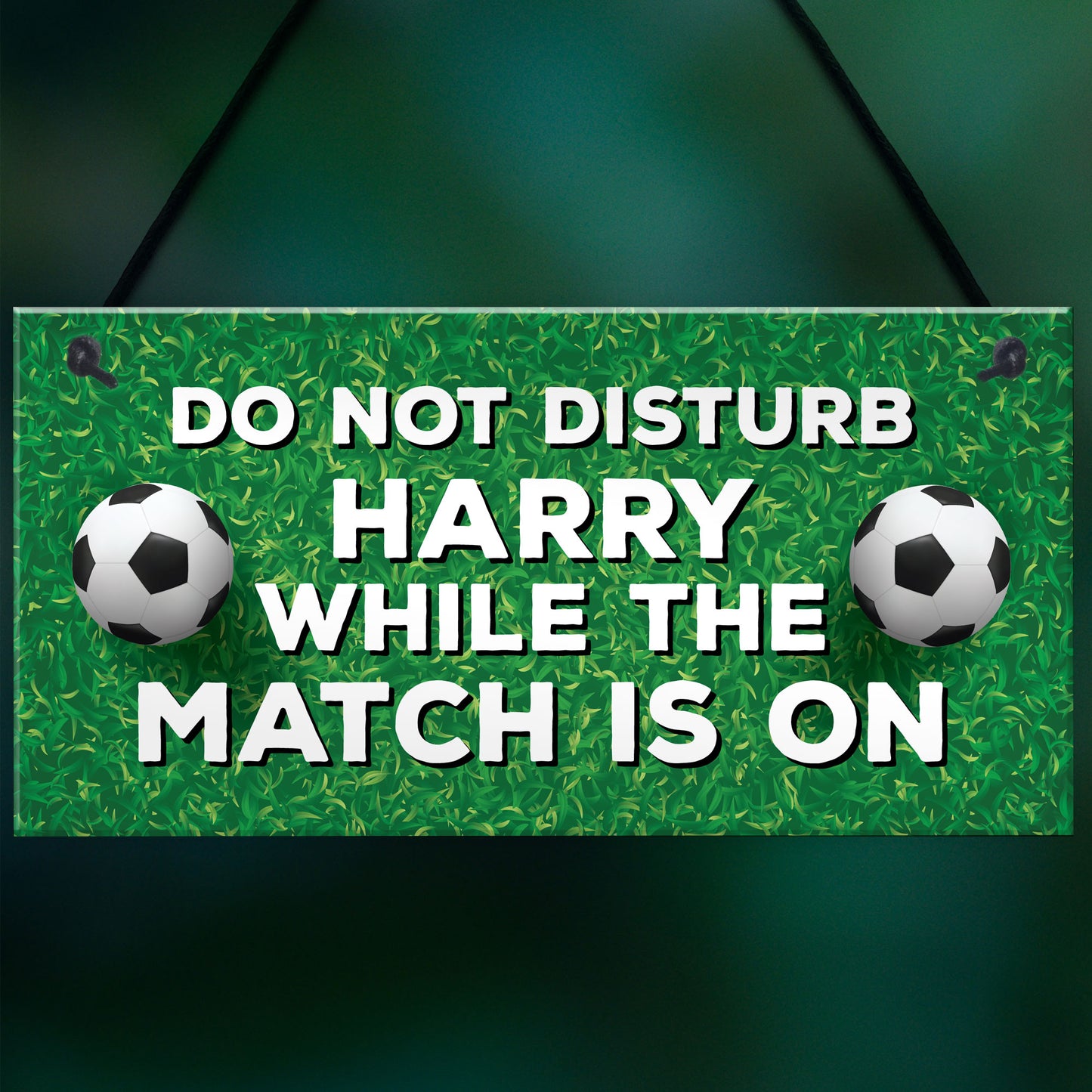 Football Sign For Bedroom Man Cave Door Wall Sign Personalised