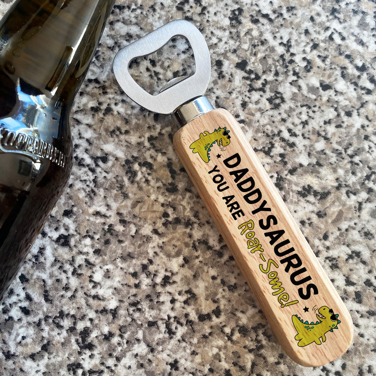 Fathers Day Gifts for Daddy ROARSOME Beer Bottle Opener Cute