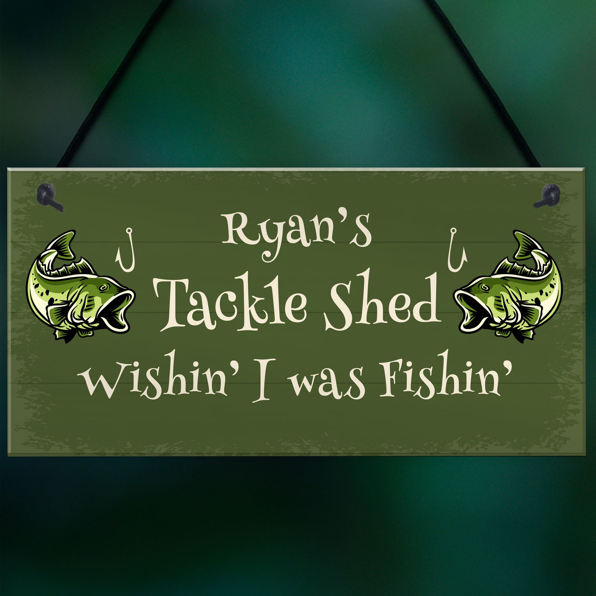 Novelty Fishing Sign For Man Cave Shed PERSONALISED