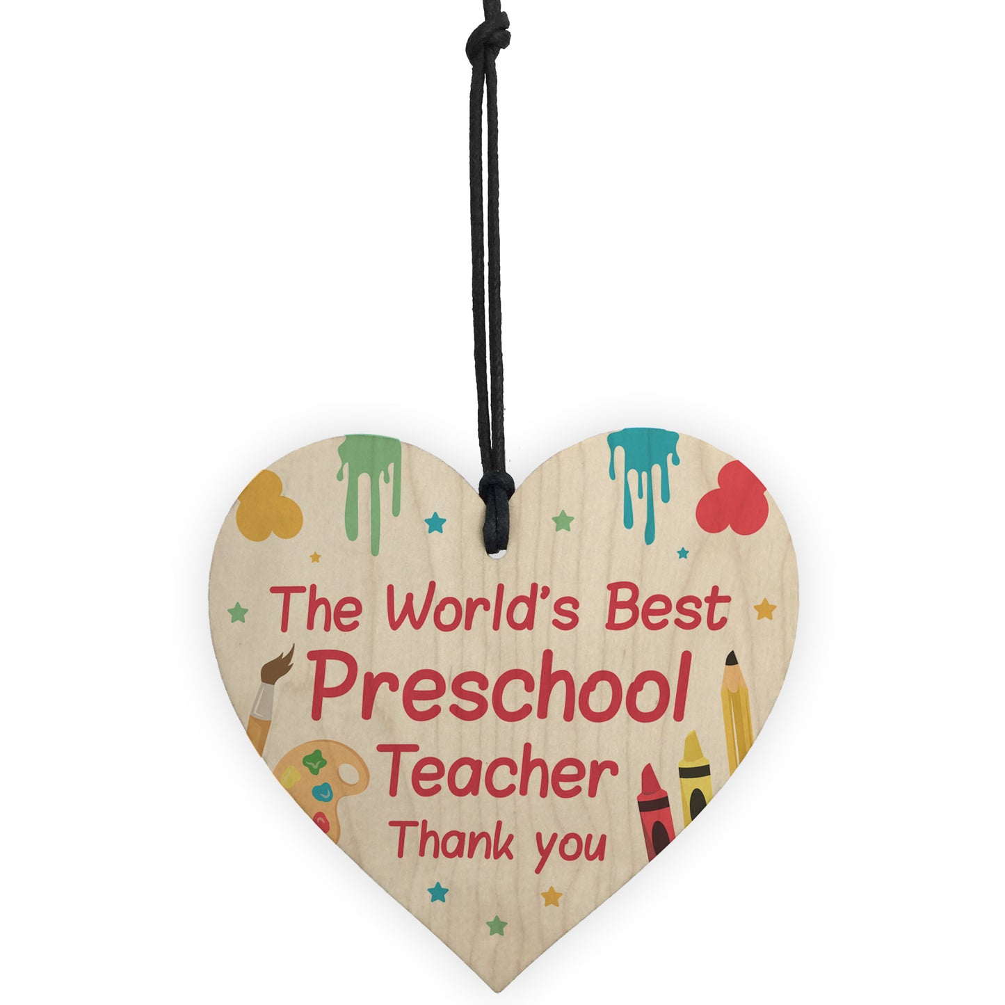 Gift For Preschool Teacher Wood Heart Thank You Gift Preschool