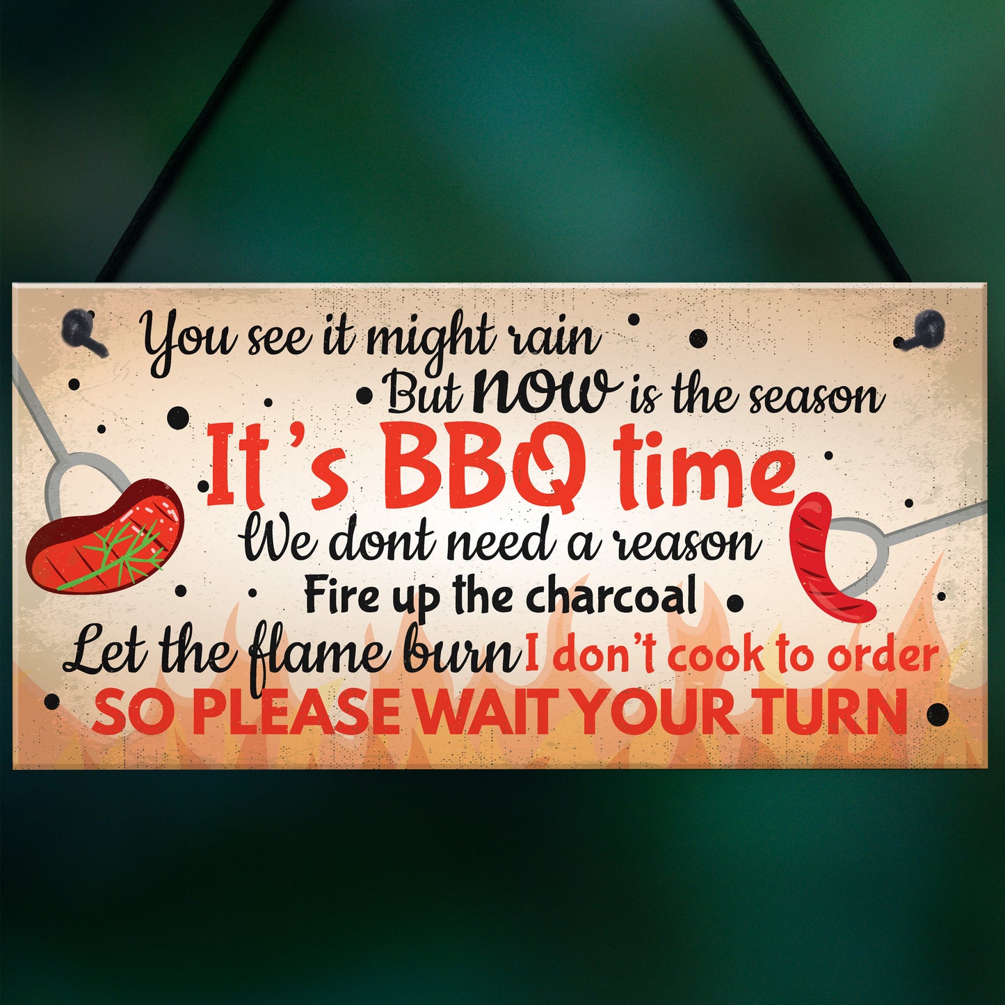 BBQ Novelty Garden Sign SummerHouse Bar Man Cave Shed Plaque