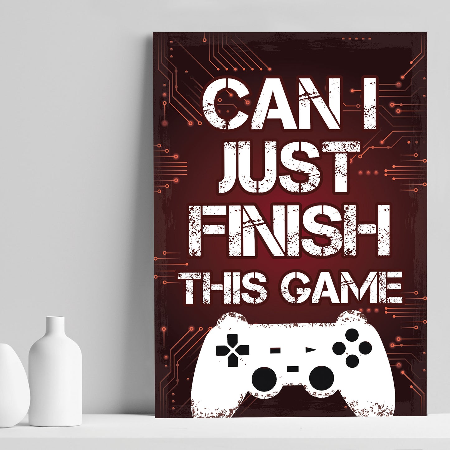 Gamer Gift For Son Dad Uncle Boys Bedroom Decor Man Cave Print