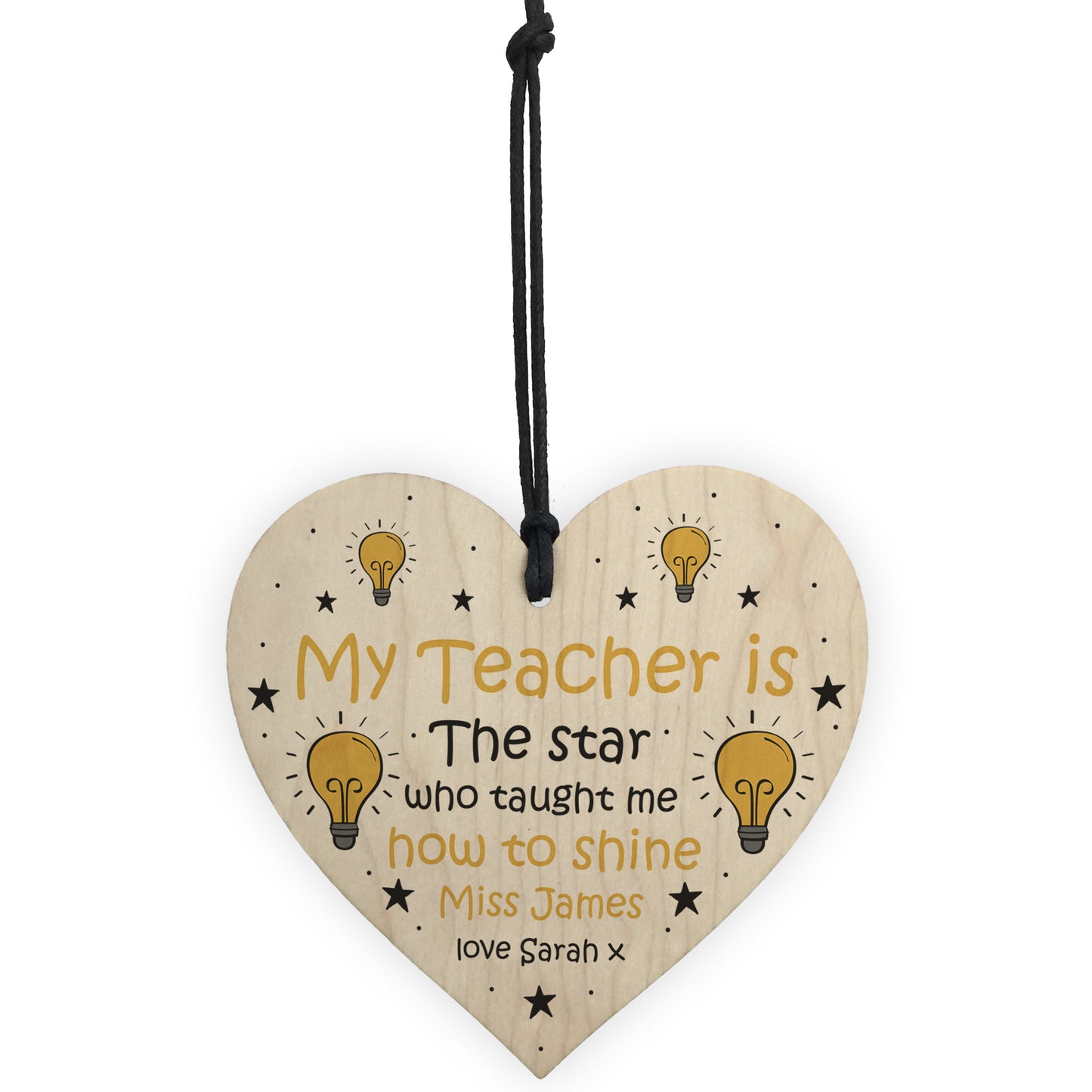 Teacher Gift Shine Stars Leaving School Nursery Personalised