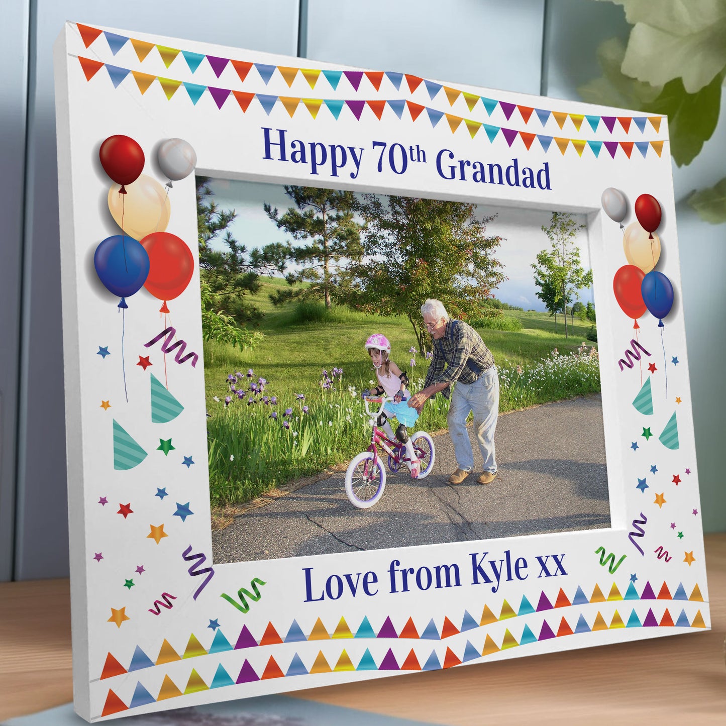 Grandad Gift For Birthday Wood Photo Frame 50th 60th 70th 80th