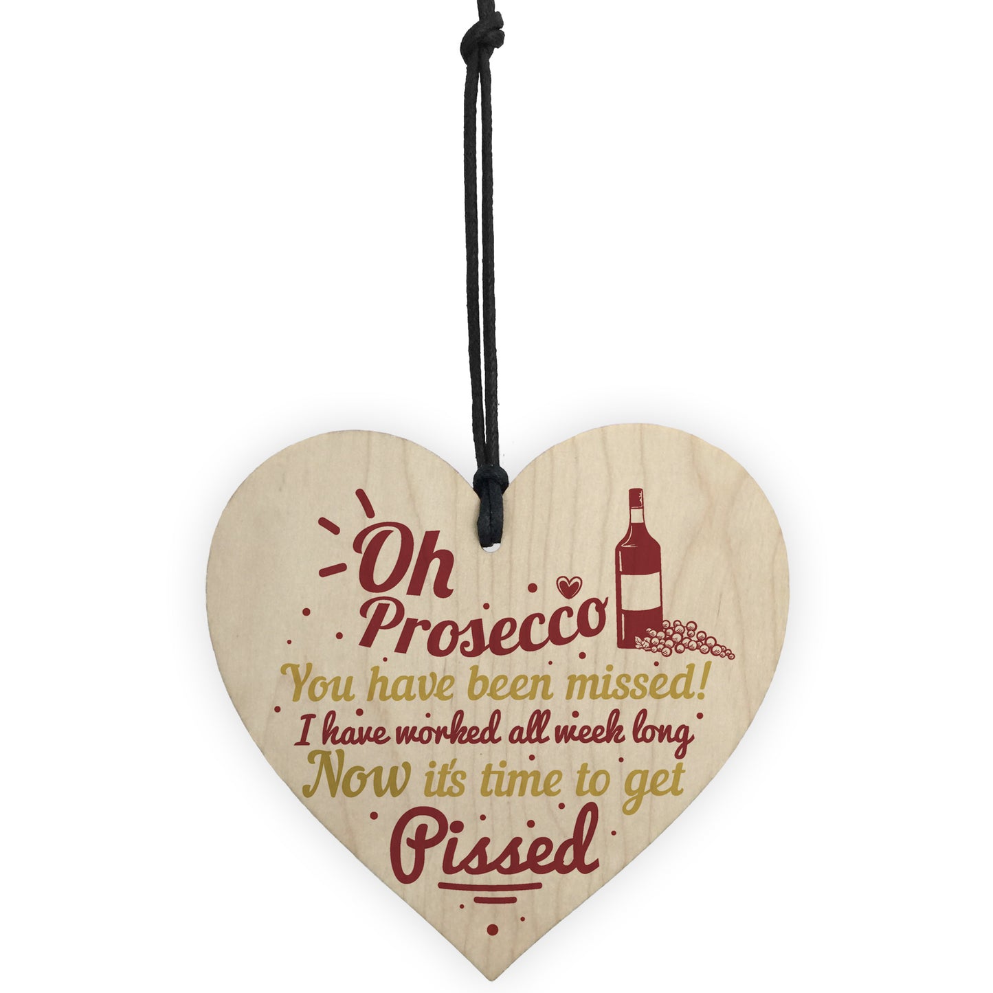 Oh Prosecco Funny Classy Bar Pub Hanging Sign Alcohol Wine Gift