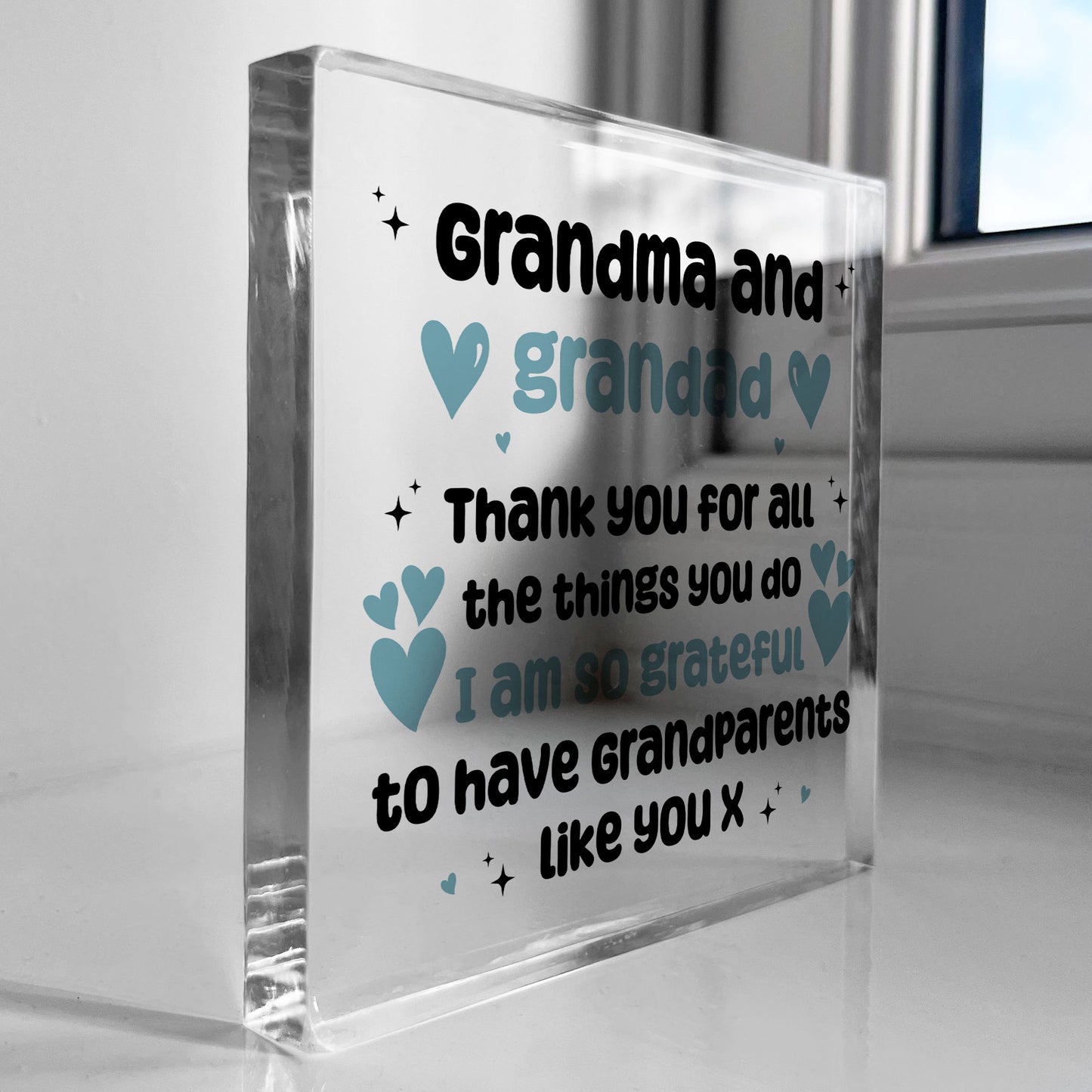 Grandma And Grandad Gift Plaque Christmas Birthday Gifts