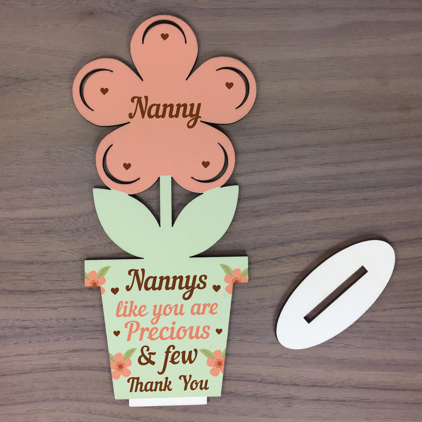 Nanny Gift Nanny Birthday Gift Wooden Flower Mothers Day Gifts