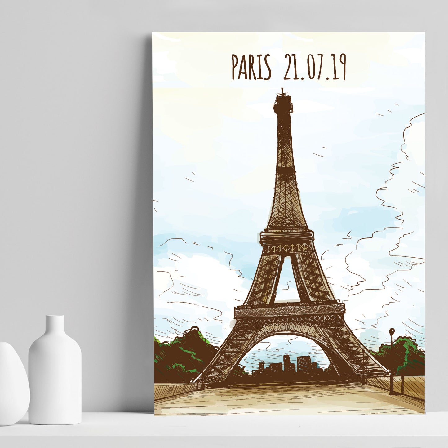 Paris Eiffel Tower A4 Print Travel Gift Personalised Gift