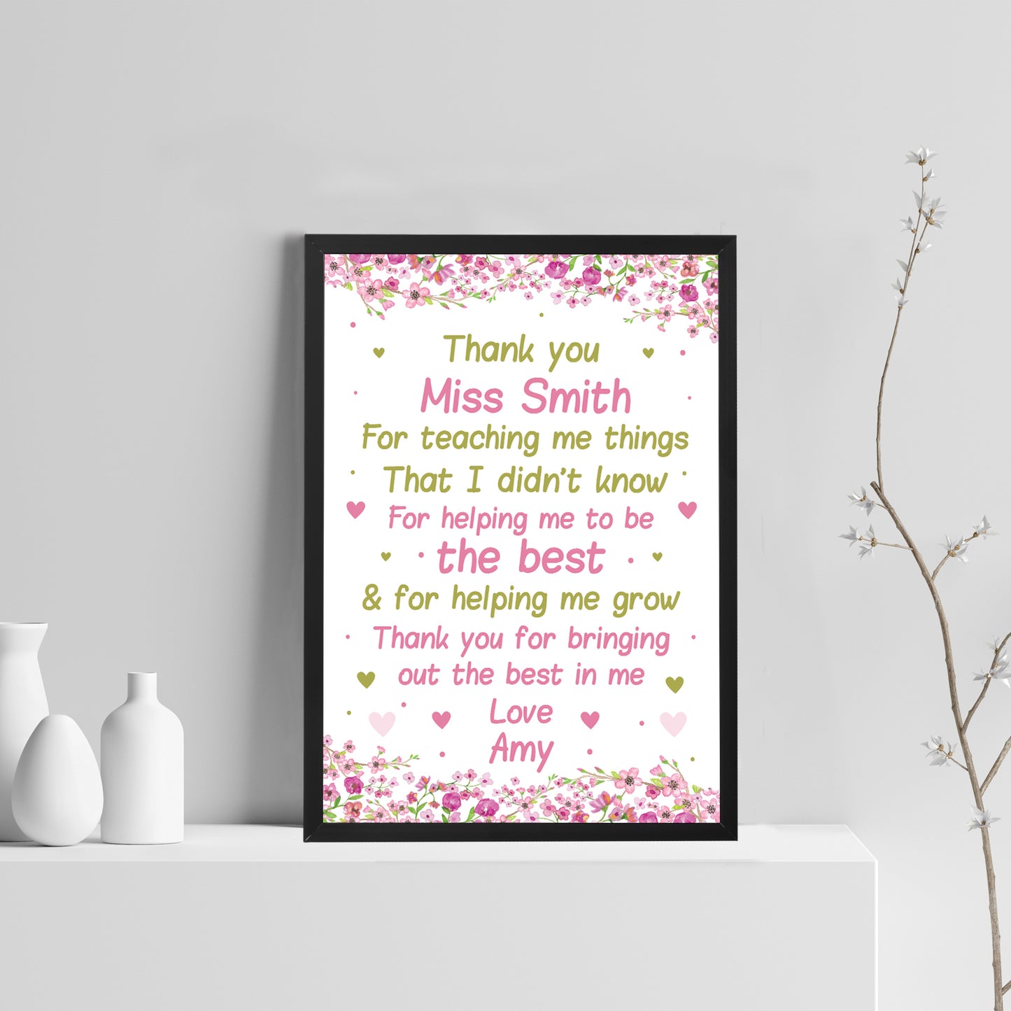 Teacher Thank You Gifts Personalised School Nursery Pre School