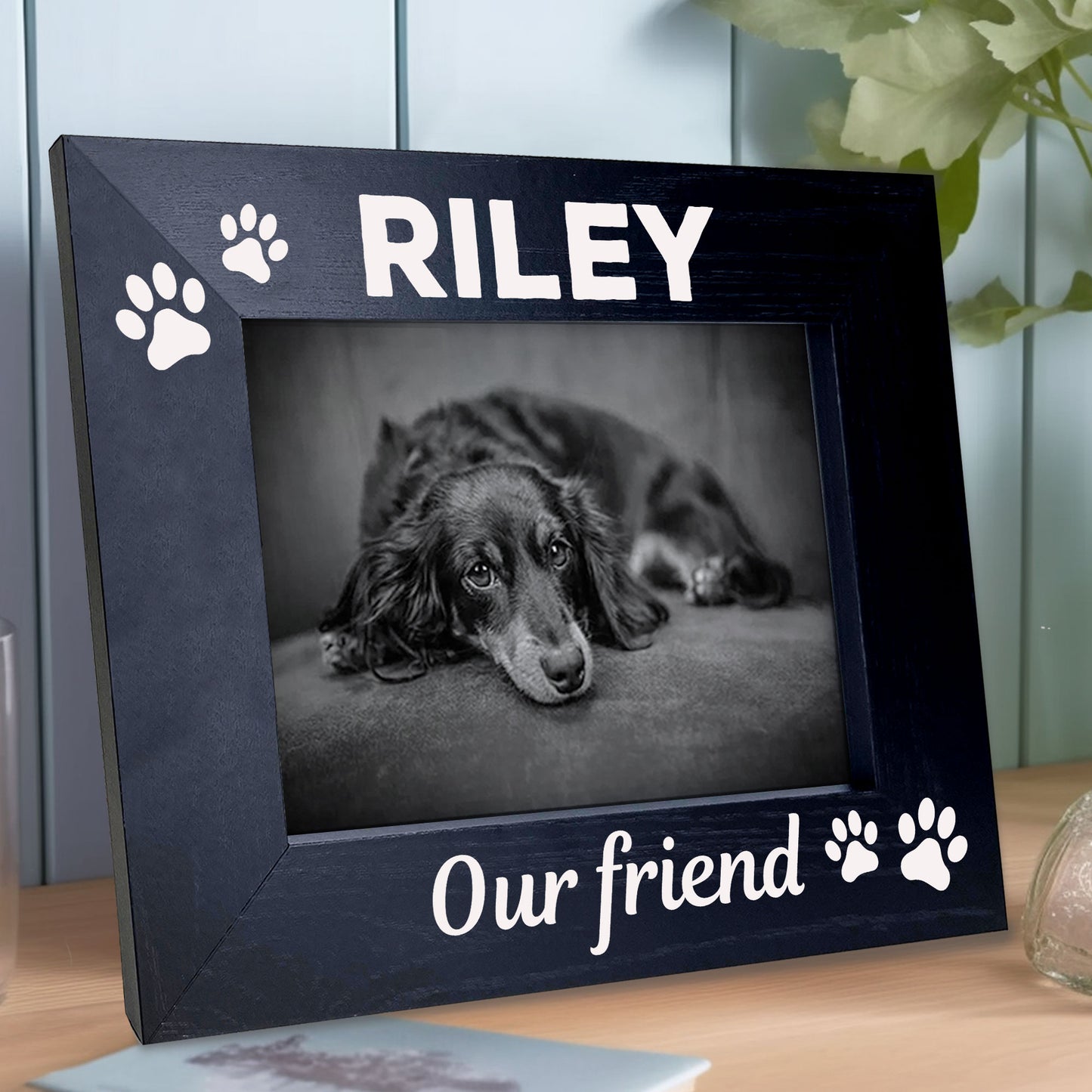 Personalised Dog Cat Gift Wooden Photo Frame Dog Lover Gift