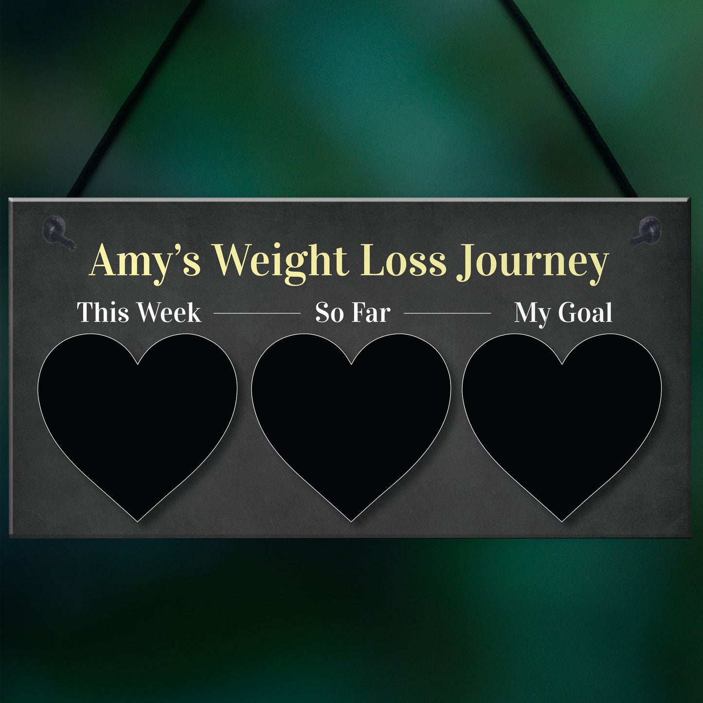 Weight Loss Tracker PERSONALISED Sign Track Your Journey Gift