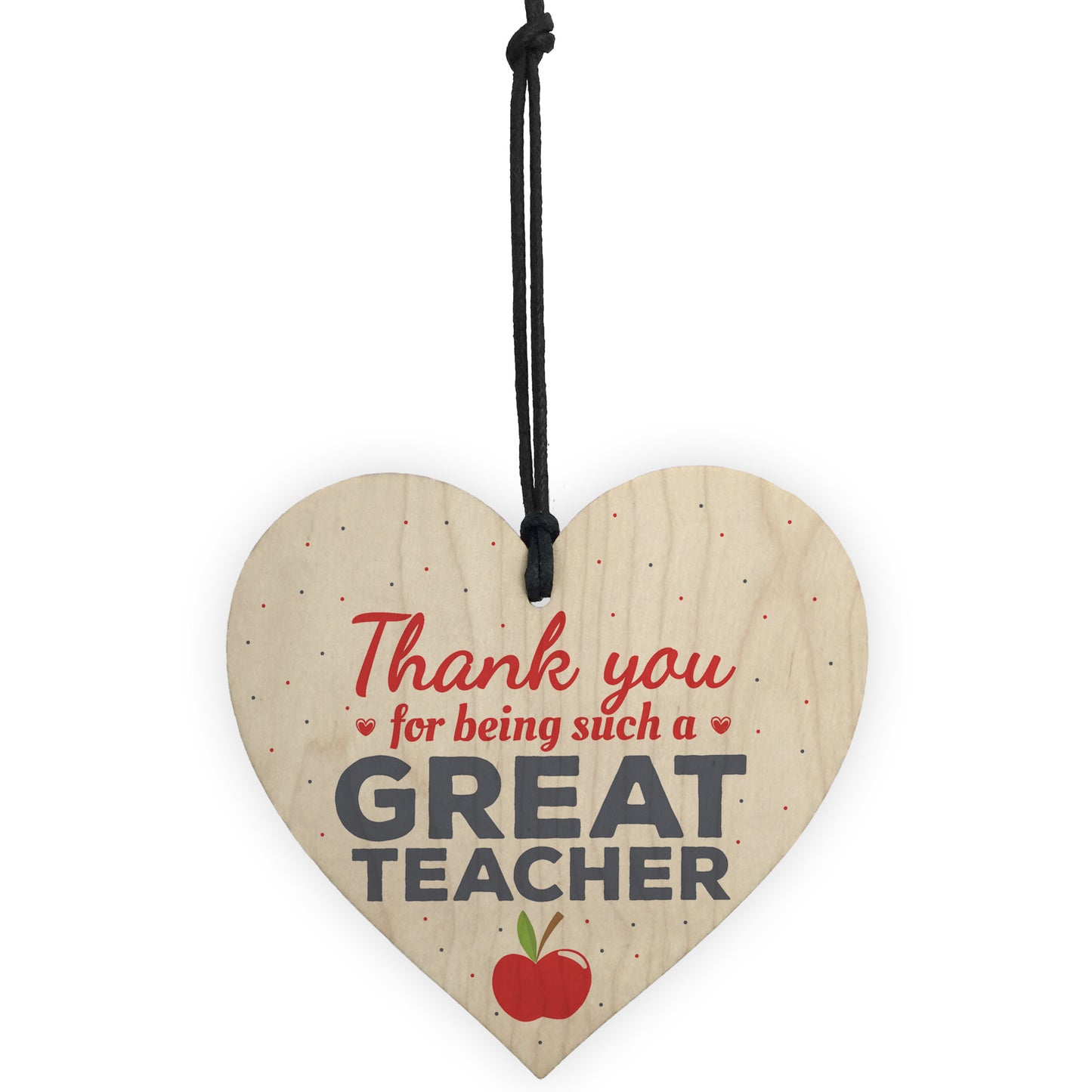 Thank You Teacher Gift Wooden Heart Teaching Assistant Leaving