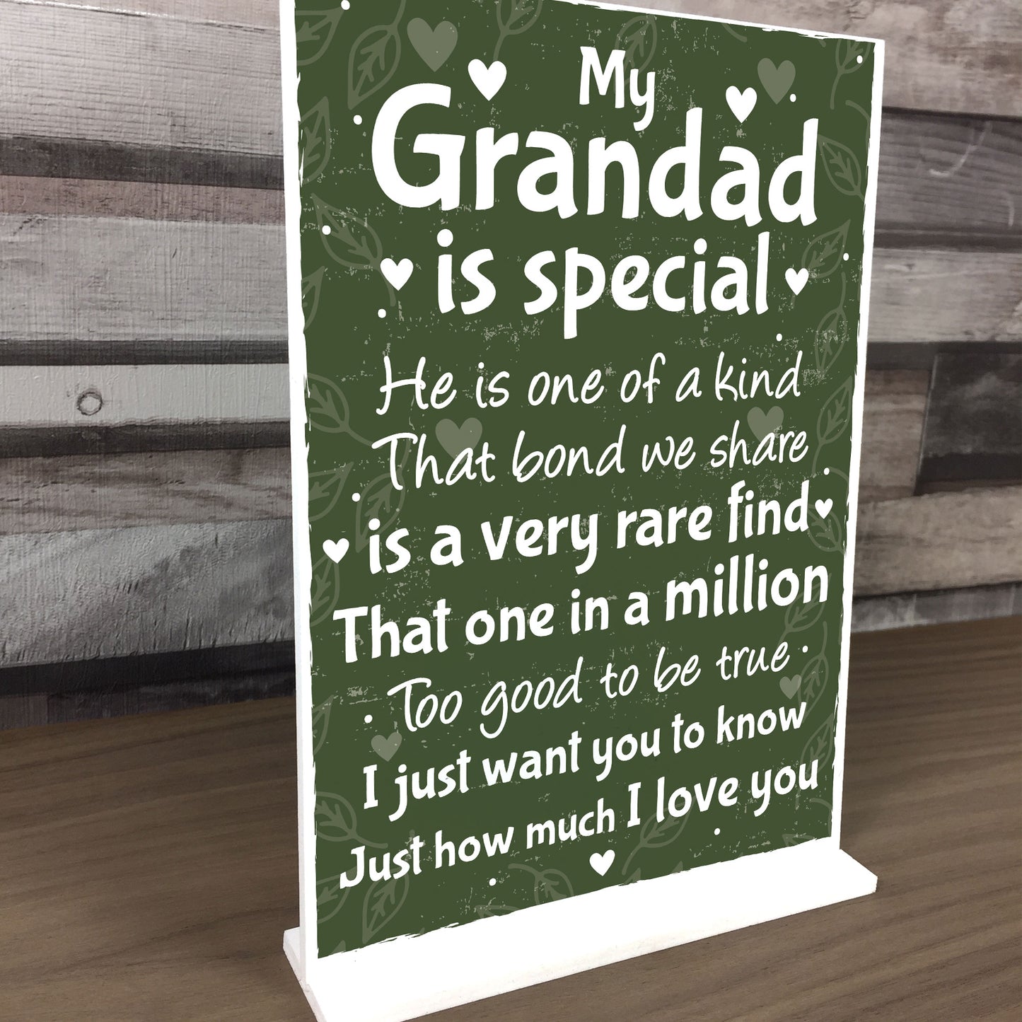 Grandad Christmas Birthday Gift For Grandparents Standing Plaque