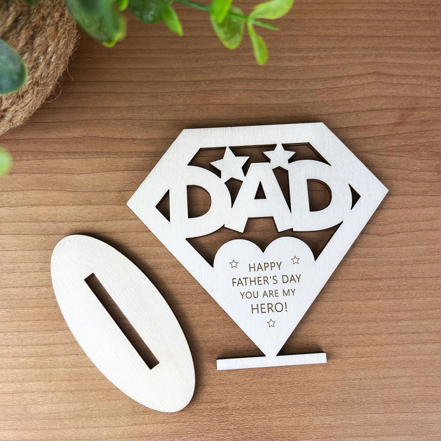 Fathers Day Gift Wood Sign Novelty Gift for Dad Daddy Superhero