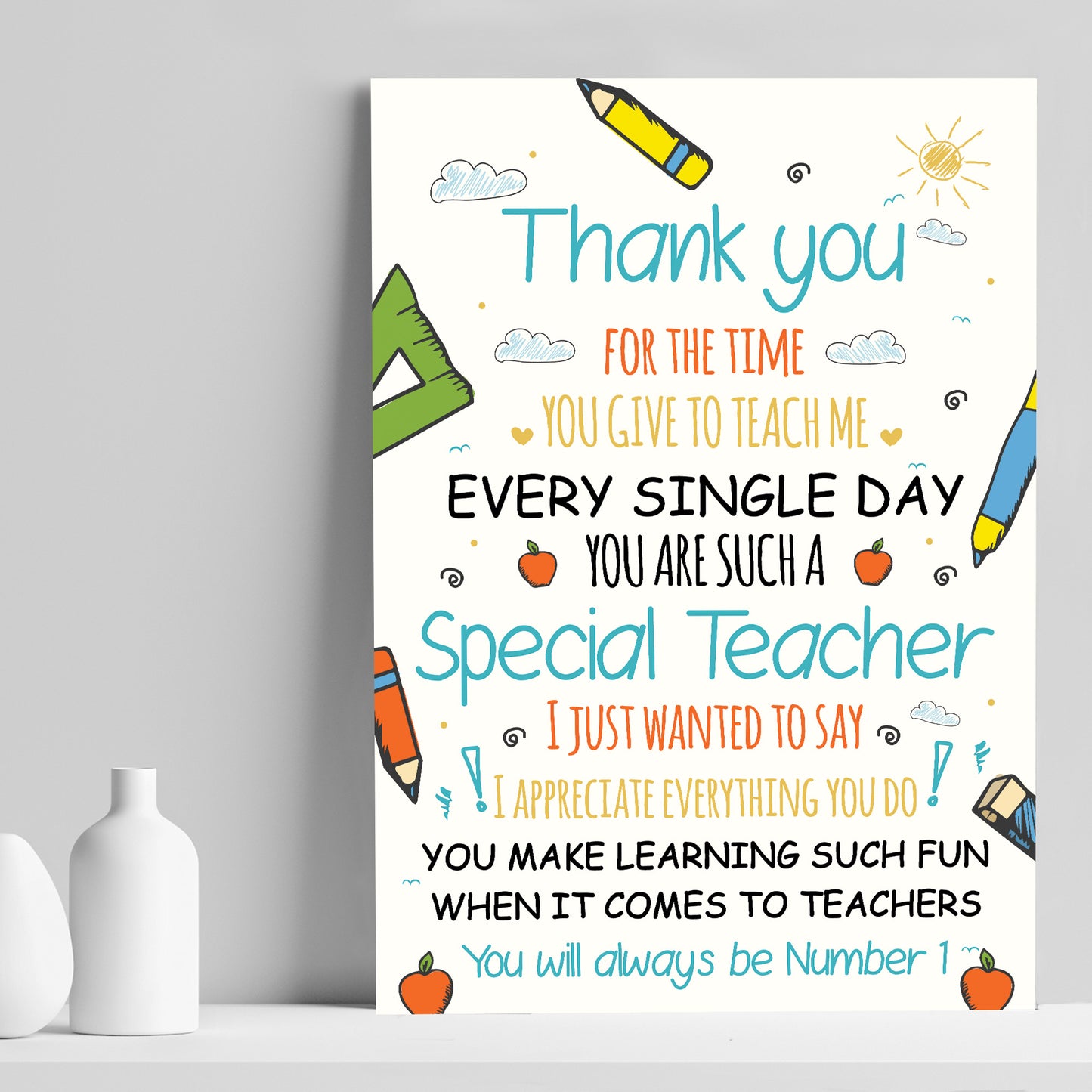 Leaving Gift For Teacher Teaching Assistant Thank You Poem