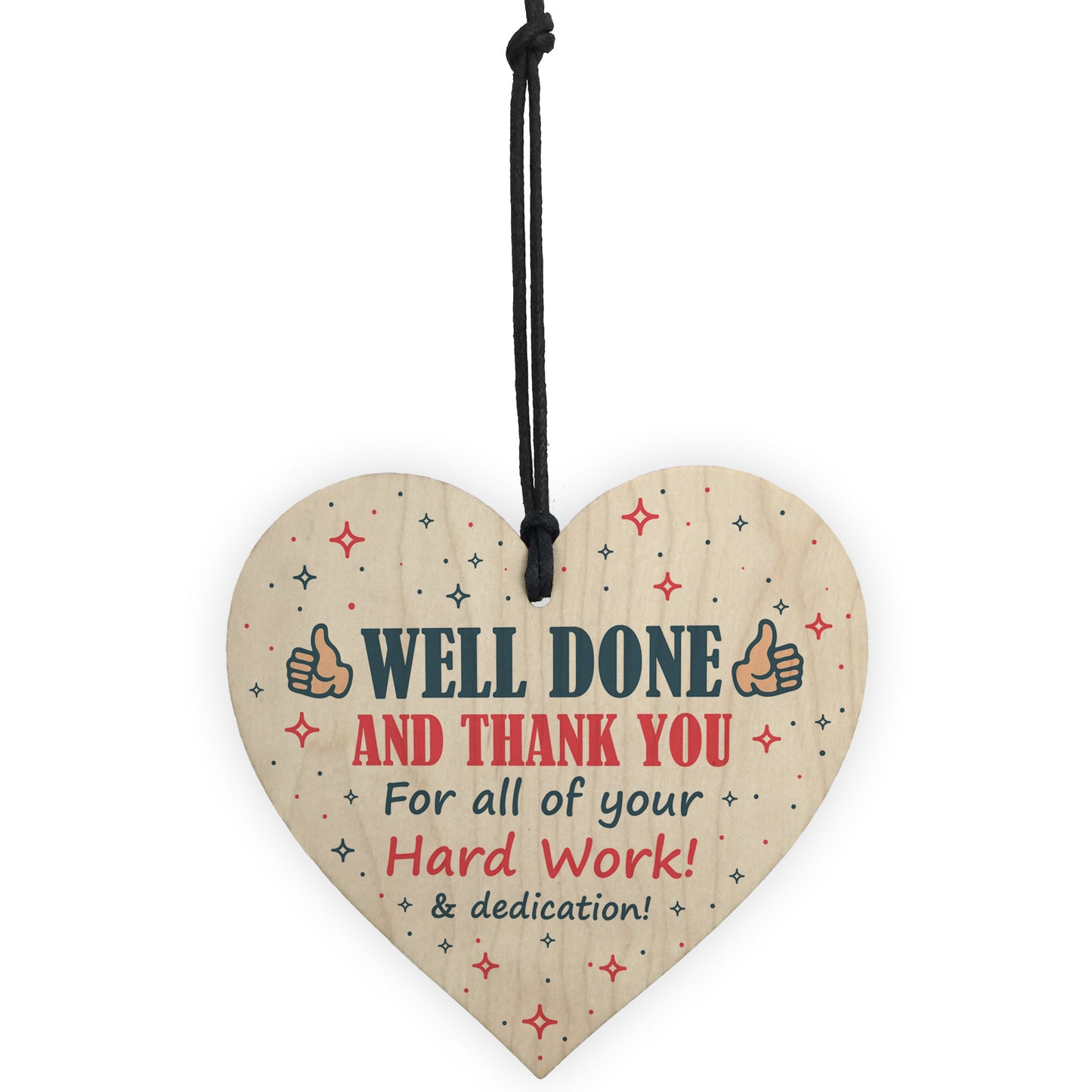 Novelty Gift For Teacher Nurse Carer Volunteer Wooden Heart