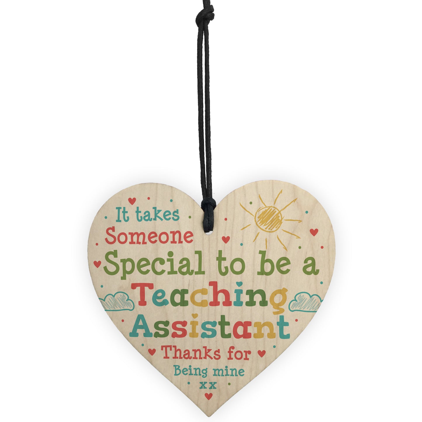 Teacher Gifts Wooden Heart School Nursery Pre School Leaving