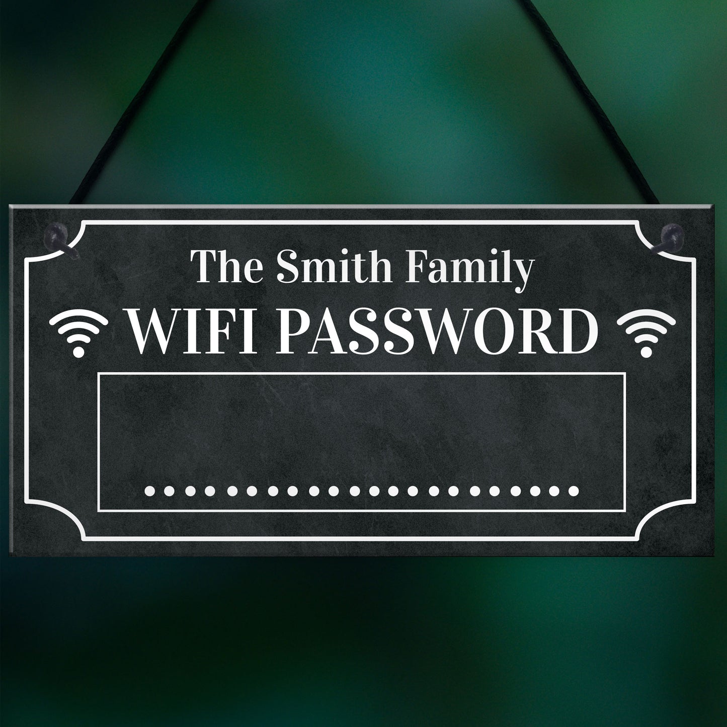 PERSONALISED Wifi Password Hanging Home Sign House Warming