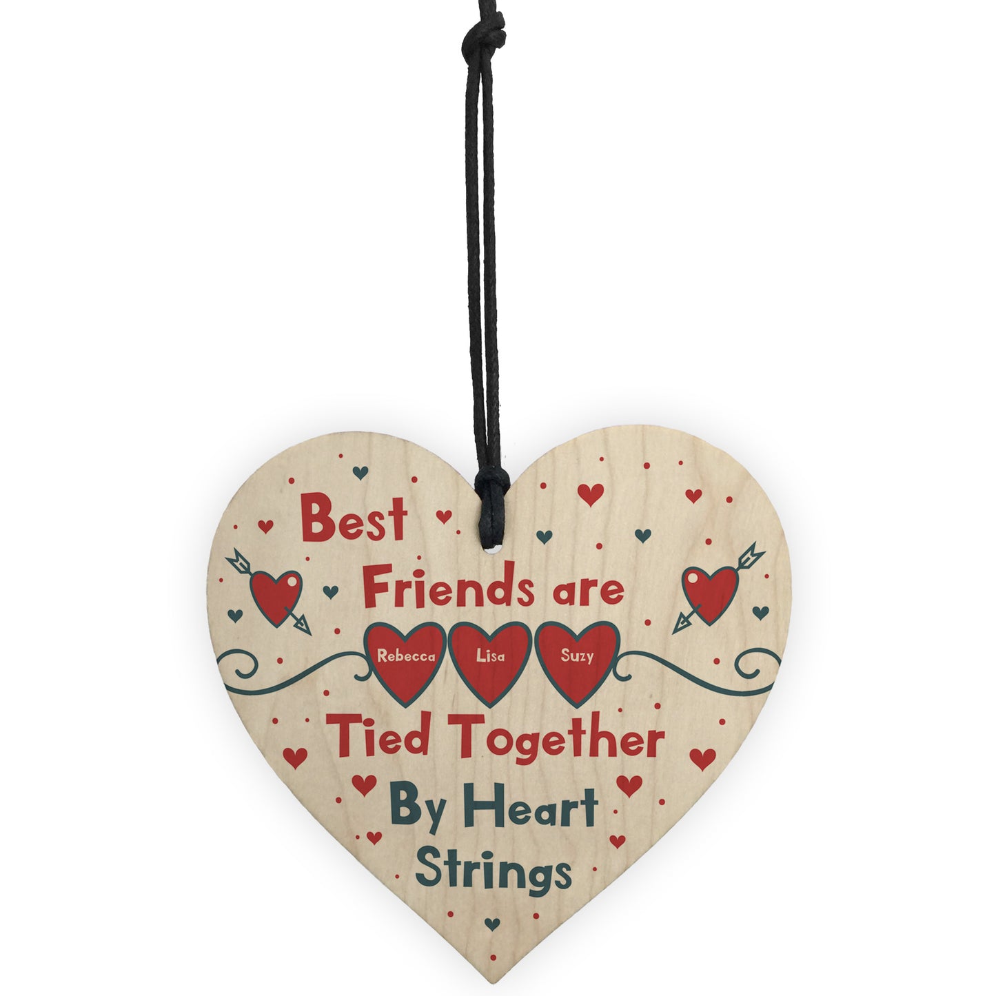 Best Friend Gift For Birthday Xmas PERSONALISED Wooden Heart