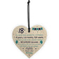 Rude Funny 18th Birthday Gift For Daughter Son Wooden Heart