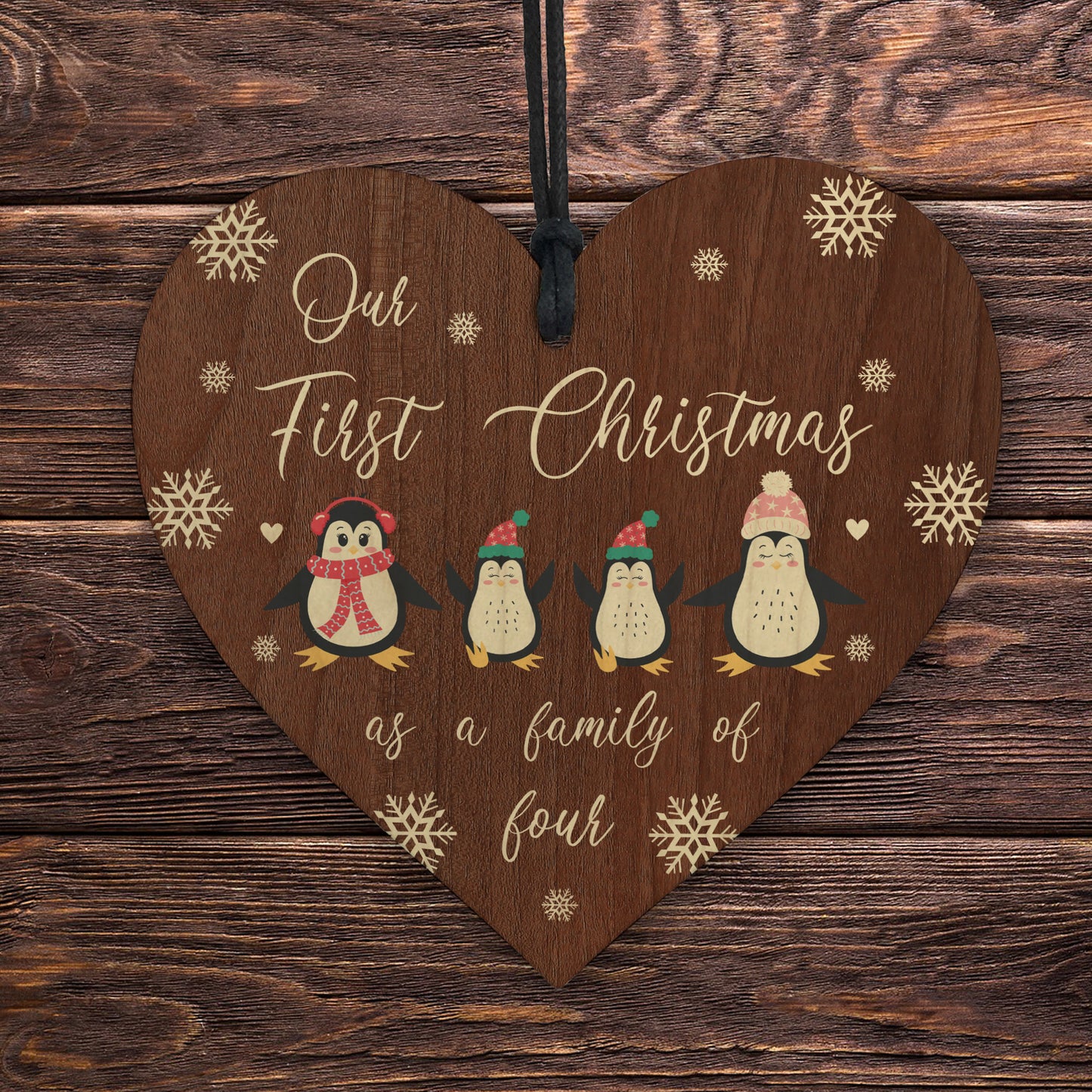 1st Christmas As A Family Of Four Personalised Christmas Decor