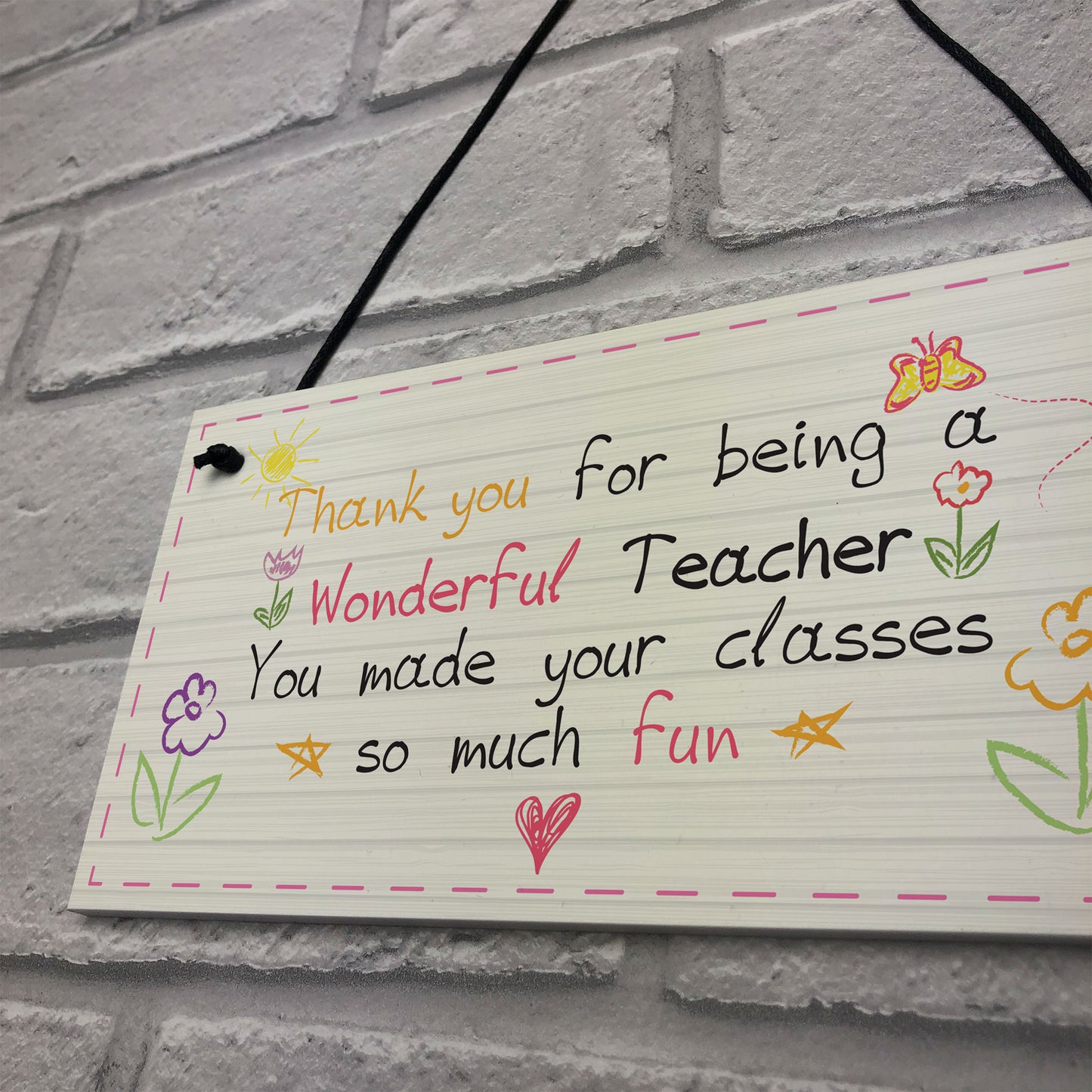 Wonderful Teacher Leaving Nursery Preschool Thankyou Plaque Gift