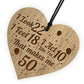 FUNNY 50th Birthday Gift For Women Men Fifty Gift Engraved Heart